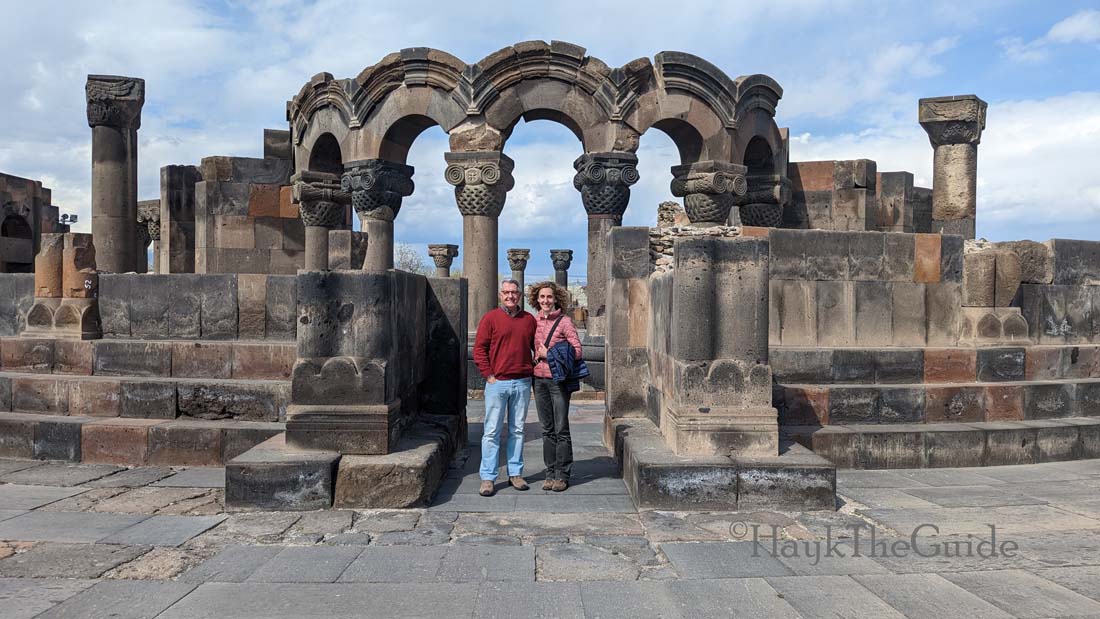 The ruins of Zvartnots Cathedral with Hayk The Guide, Armenia with Hayk