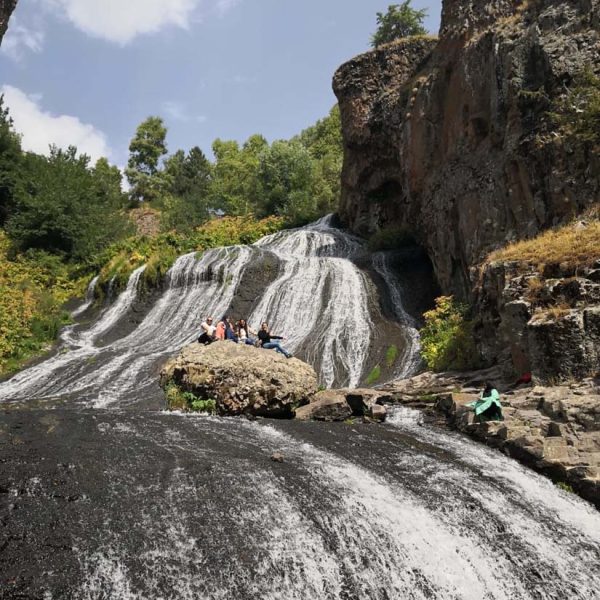 Jermuk waterfall with Hayk The Guide, Armenia with Hayk